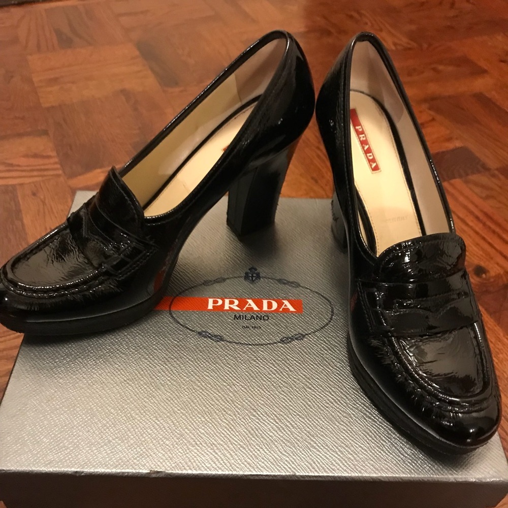Prada shoes / moccasins with heel.